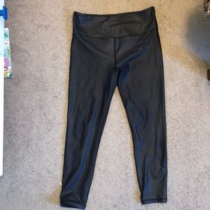 Zyia Metallic Black Leggings